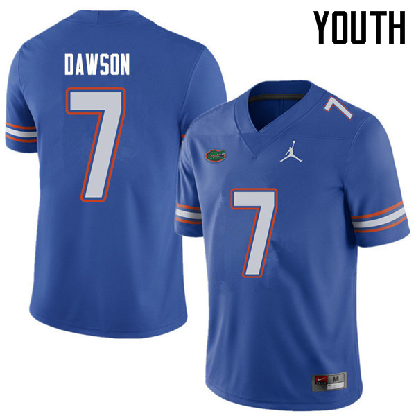 Jordan Brand Youth #7 Duke Dawson Florida Gators College Football Jerseys Sale-Royal - Click Image to Close